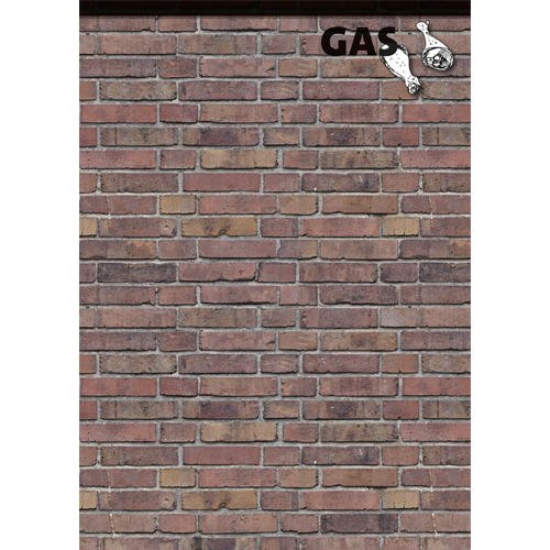 Magneetfolie: 985 x 1400 mm. <br>BBQ muurplaten gas