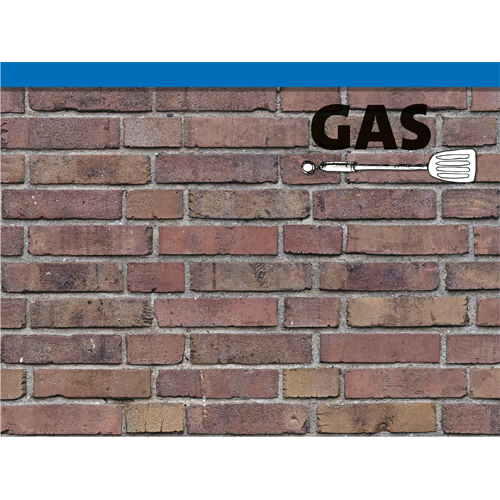 Paneel: 800 x 600 mm. <br>BBQ muurplaten <br>Napoleon gas