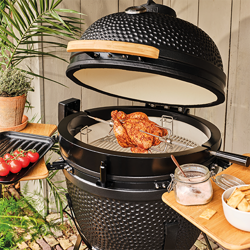 Paneel: 988 x 988 mm. <br>Borden beeld buitenkoken 2