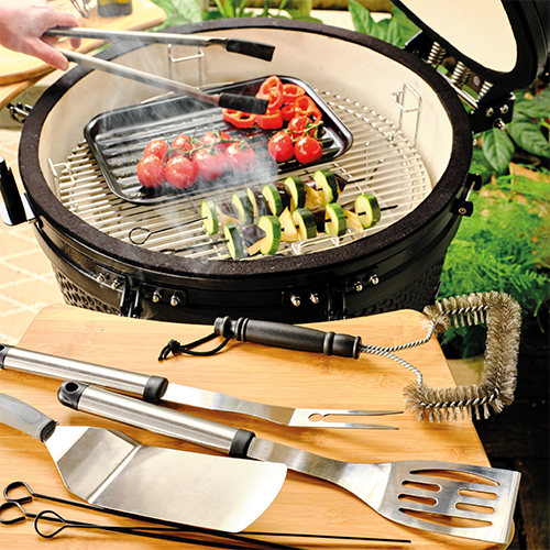 Paneel: 988 x 988 mm. <br>Borden beeld buitenkoken 6