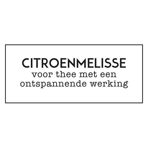 Paneel: 150 x 70 mm. <br>Citroenmelisse