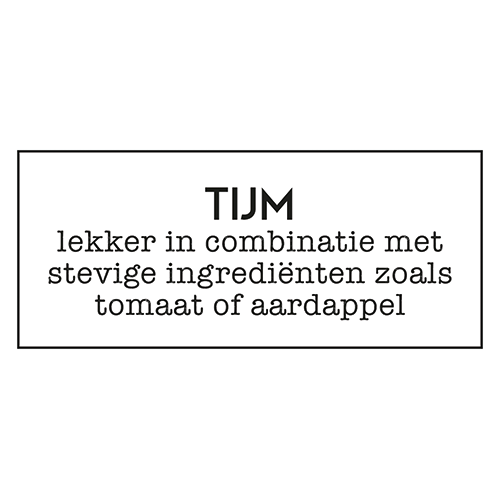 Paneel: 150 x 70 mm. <br>Tijm