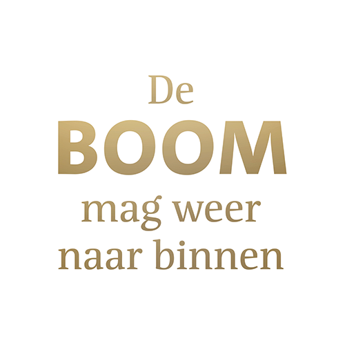 Paneel: 988 x 988 mm. <br>De boom tekst wit