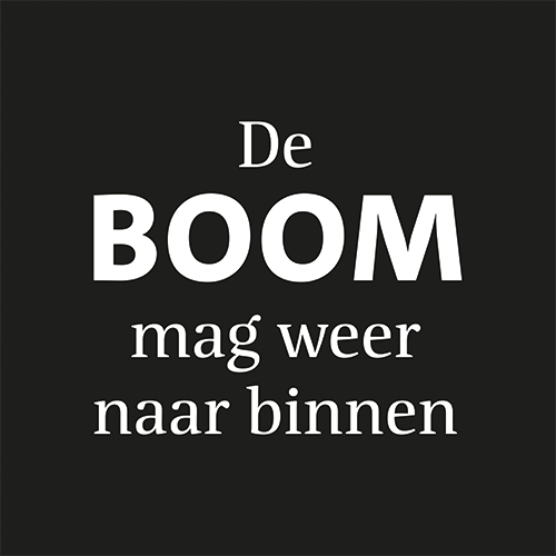 Paneel: 988 x 988 mm. <br>De boom tekst zwart