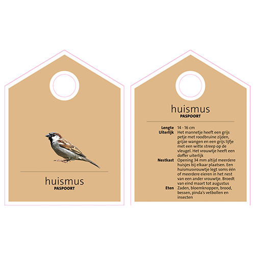 Paneel: 150 x 195 mm. <br>Huismus