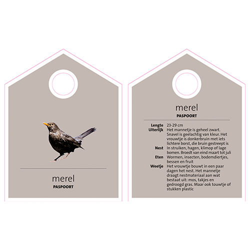 Paneel: 150 x 195 mm. <br>Merel