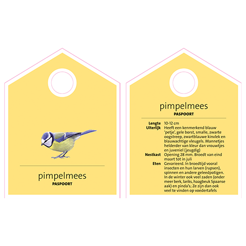 Paneel: 150 x 195 mm. <br>Pimpelmees