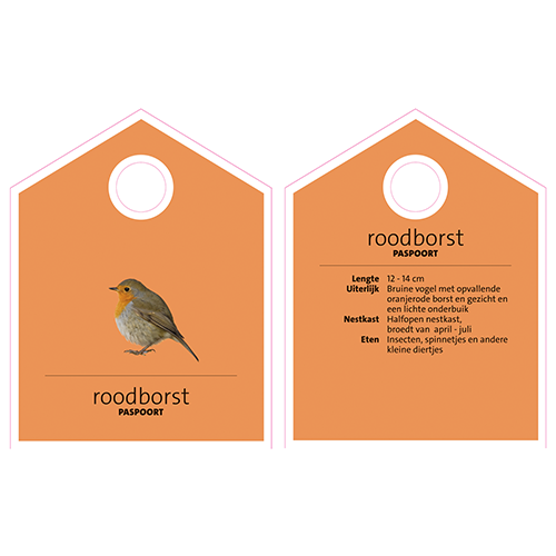 Paneel: 150 x 195 mm. <br>Roodborst