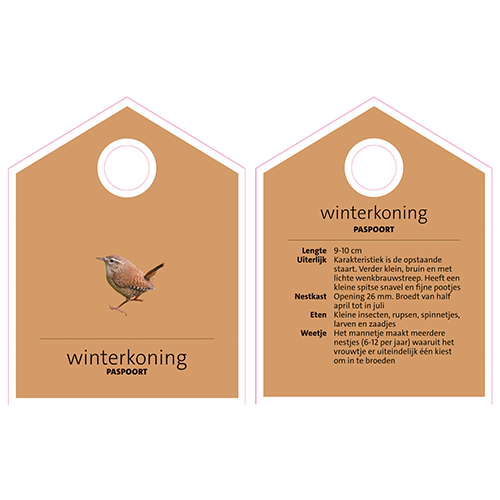 Paneel: 150 x 195 mm. <br>Winterkoning