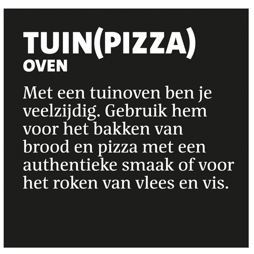 Paneel: 438 x 428 mm. <br>BBQ palletbord <br>tuin pizza