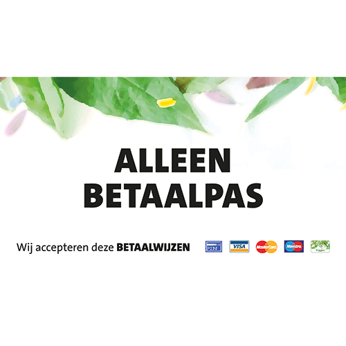 Paneel: 910 x 500 mm. <br>Alleen betaalpas