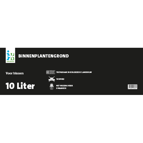 Paneel Product informatiebord: 800 x 250 mm. Binnenplantengrond BIO 10 L
