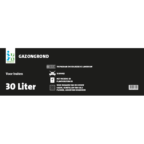 Paneel Product informatiebord: 800 x 250 mm. Gazongrond BIO 30 L