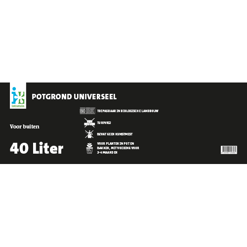 Paneel Product informatiebord: 800 x 250 mm. Potgrond Universeel BIO 40 L