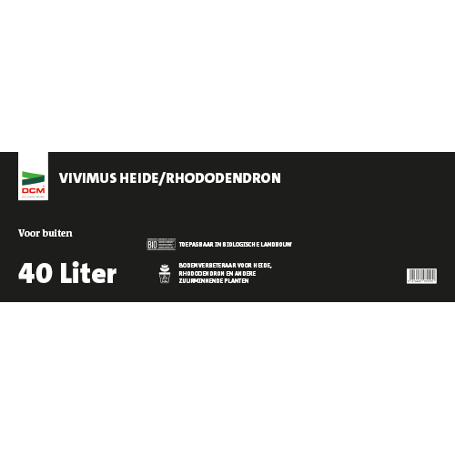 Paneel Product informatiebord: 800 x 250 mm. Vivimus Heide Rhododendron BIO 40 L