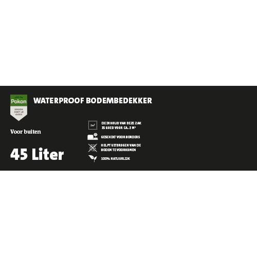 Paneel Product informatiebord: 800 x 250 mm. Waterproof bodembedekker 45 L
