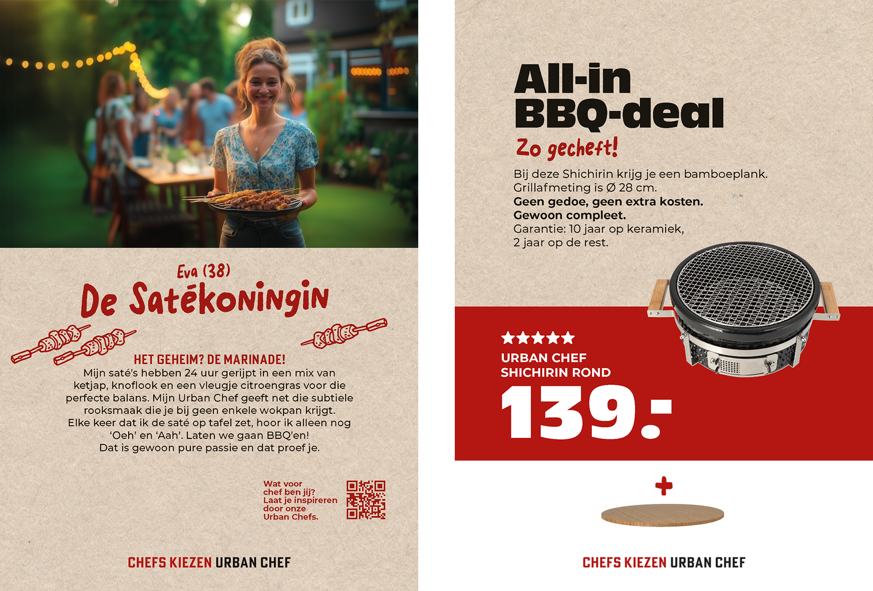 Poster: 297 x 210. Urban Chef prijskrt shichirin rond A4